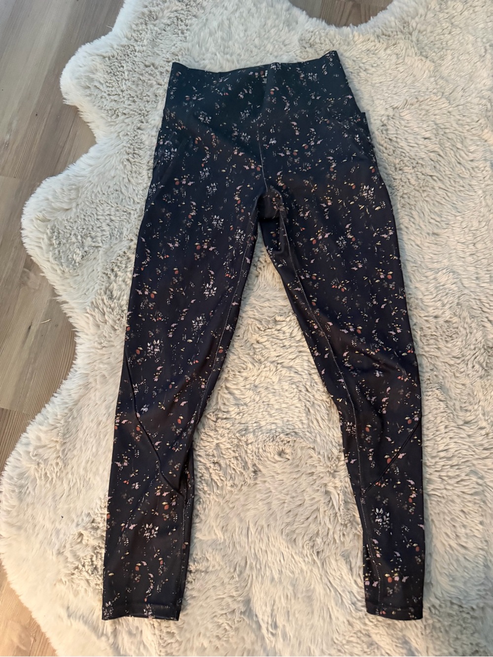 BlackFloral Print Leggings